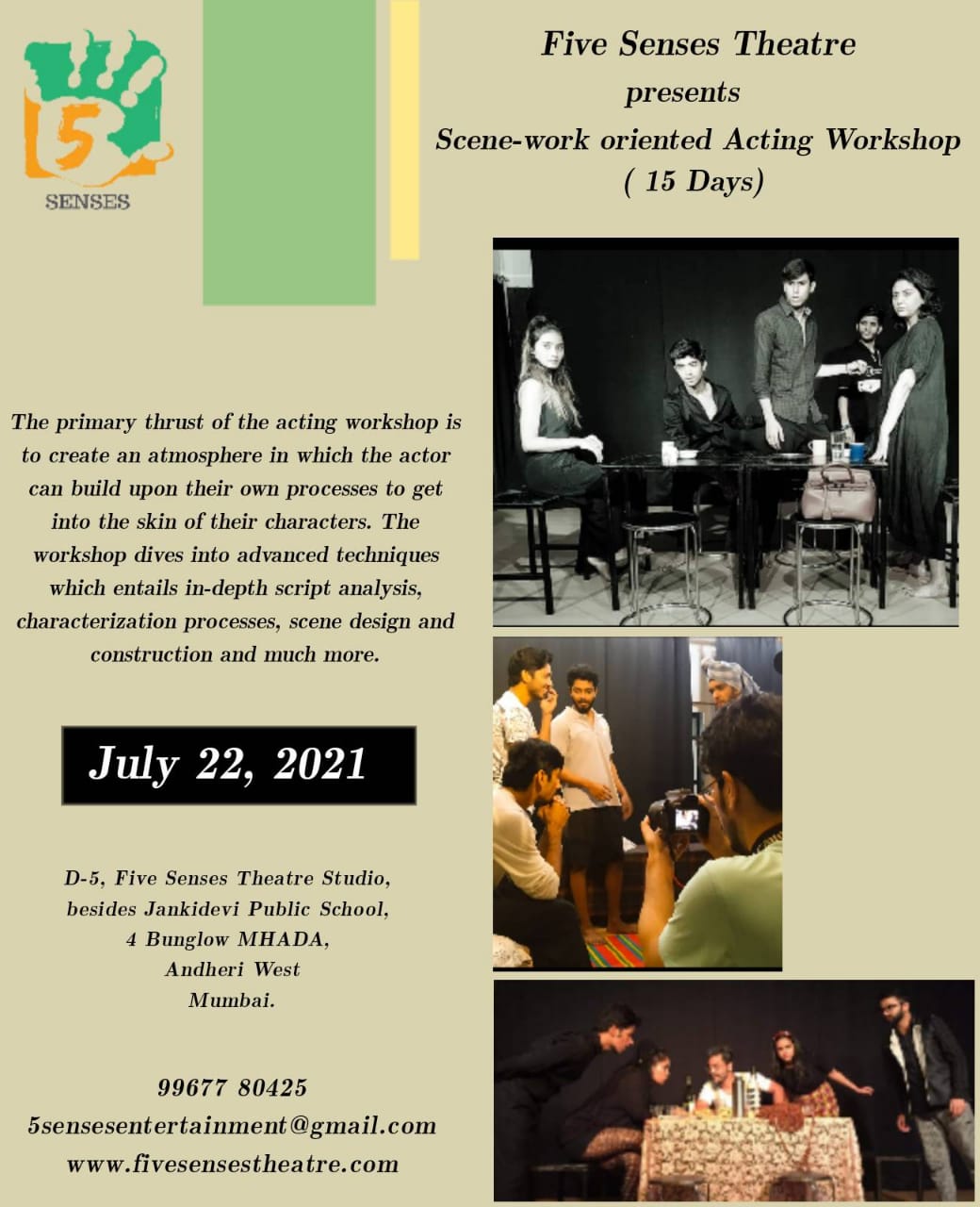 Scene Work Oriented Acting Workshop with NSD faculty